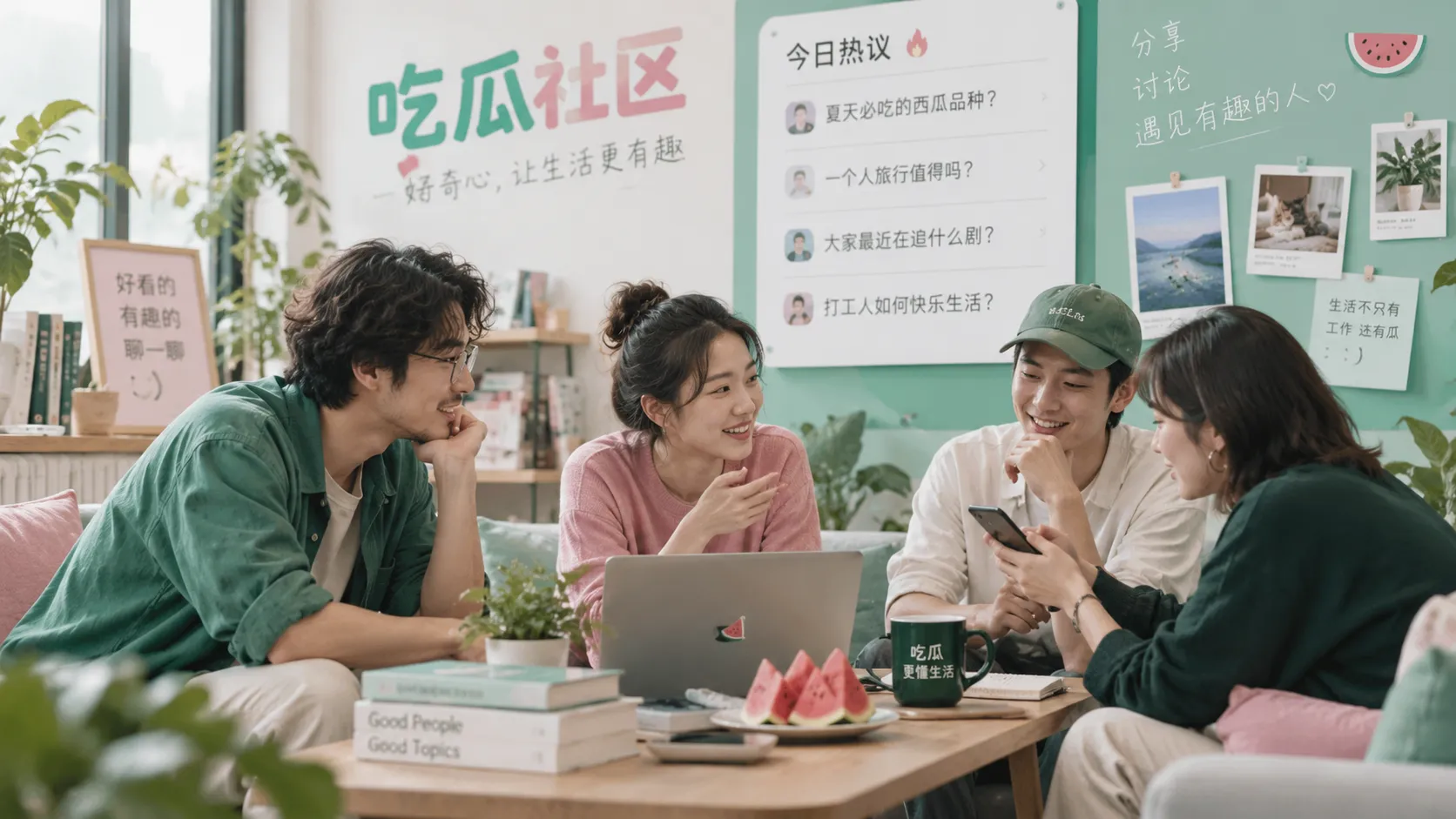 吃瓜社区主题视觉
